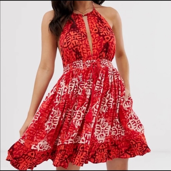 Lowest Posh Price for Free People NWT Beach Day Halter Minidress Size L - Picture 3 of 12